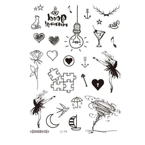 Ma Long Face Stickers - Realistic Temporary Tattoos Dancer, puzzle, light bulb