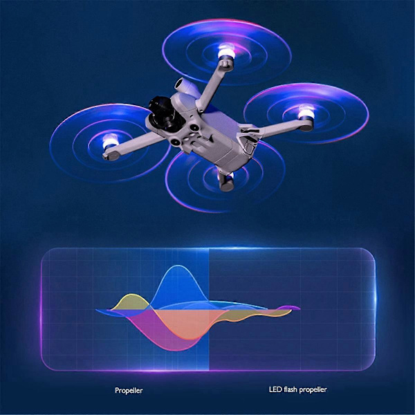Til Mini4 Pro/3 Pro/3 Drone Multifunktionelle Bærbare LED Lysende Propelblade Propeltilbehør