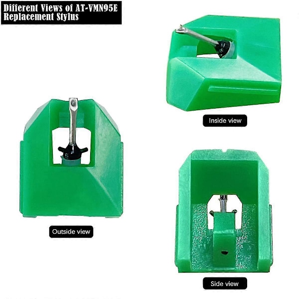 Plattespiller Nålutskifting for AT-VMN95E Stylus, Elliptisk Turntable Nål for AT-LP120X