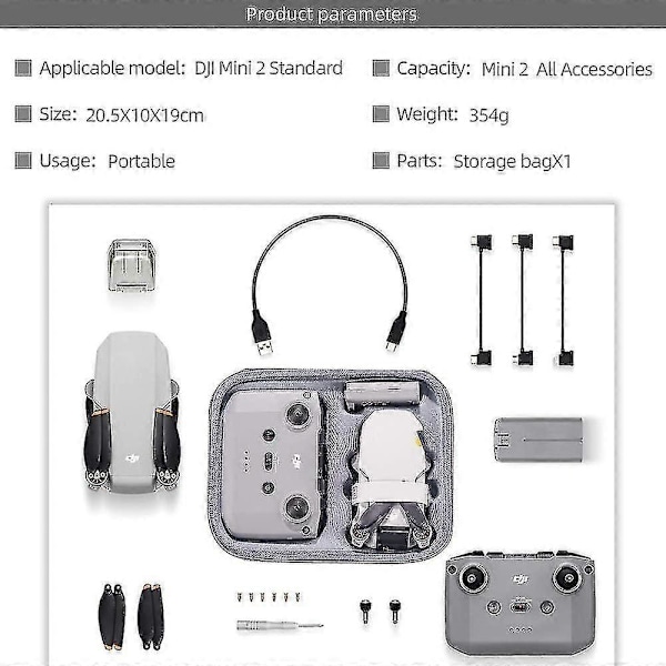 Mini 2 Se Taske Vandtæt Stødsikker Opbevaringstaske Beskyttelse Hårdt Etui Til Dji Mini 2 Se / Mini 2 Drone Og Fjernbetjening