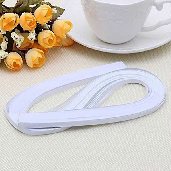 120 st 5 mm Vit DIY Pappersvikning Papperskonst Quilling Origami Material