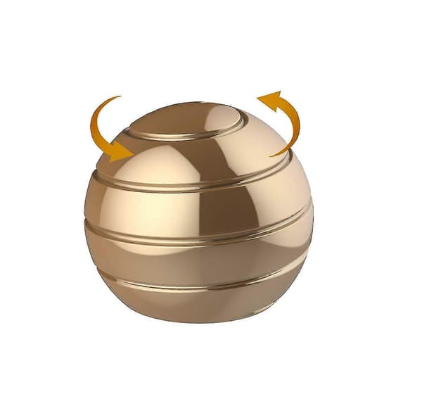 Kinetisk Skrivebordslegetøj, Optisk Illusion Spinner Bold, Til Mænd, Kvinder, Børn 1,5 Størrelse (Sølv)