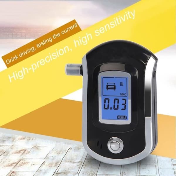 Professionel Digital Alkometer - Bærbart Elektronisk Alkometer - LCD-skærm - Digital Ånde - Indikation af