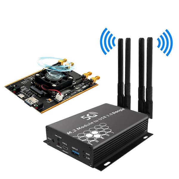 M.2 NGFF 4G/5G-modul til USB 3.0-adapter M2 Wifi-kortkonverter Riser-kort med antennekølerblæser