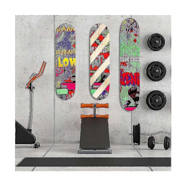 8-pack Skateboard Väggfäste med Skruv Flytande Skateboard Hängare Skateboard Fäste Hängande Skateboard Det Bästa
