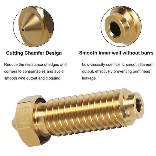 5 stk. 0,4 mm messingdyser og 5 stk. silikonesokker til 2,3D printerdele ekstruder hotends dyser bs