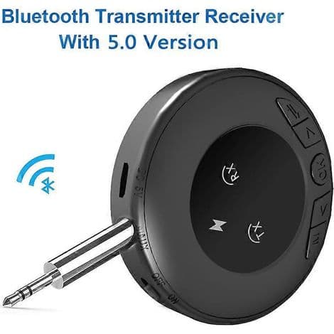 Bluetooth 5.0 -lähetin-vastaanotin AUX-tulolla ja 250 mAh akulla