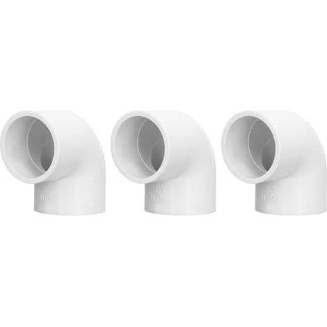 12 Stykker 90° PVC-albue til 20 mm vandrør - Plast VVS-fitting