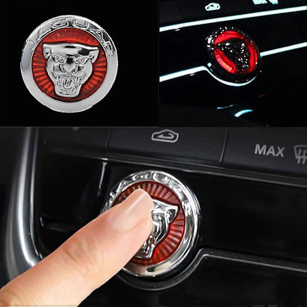 Nyckelfri bilmotor Start Stop-knappskyddsskal för Jaguar XF XE XJ E-PACE F-PACE