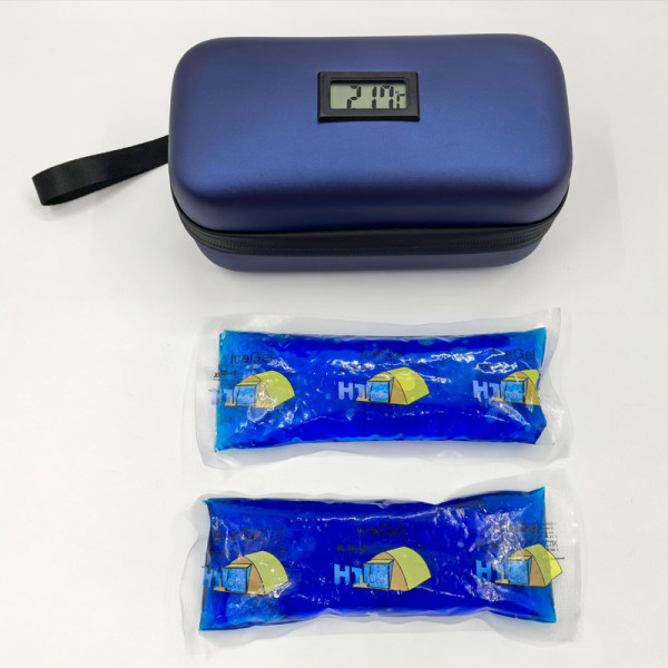 Insulin Cooler Travel Case With Temperature, Insulin Pen Case With 2 Insulin Cooler Ice Packs Medicine Cool Bag For Diabetic Insulin Storage Kb