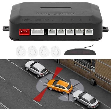 Universell 9-16V parkeringssensor-kit med backradar för bilar, fordonselektroniksystem, komplett kit