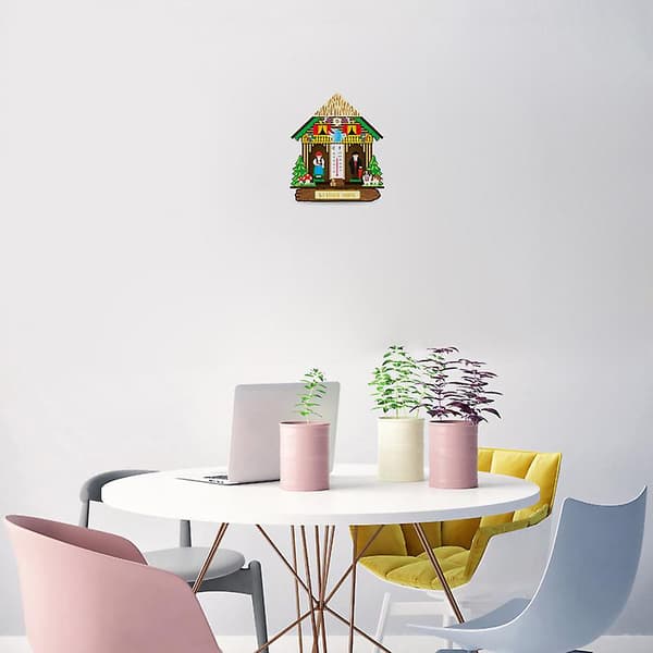 Väderhus Trä Chalet Barometer Termometer Och Hygrometer Heminredning Vägg Hängande Ornament