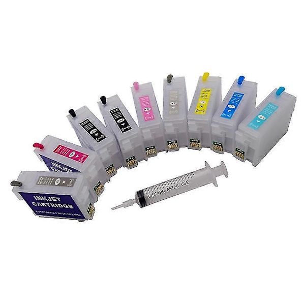 hg T76 T7601-T7609 P600 Genopfyldelig Blækpatron med Auto Reset ARC Chip til Epson SureColor-P600 Printer