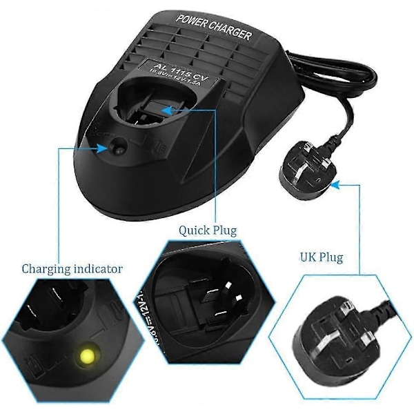 AL1115CV AL1130CV Batterilader til Bosch 10.8V 12V Lithium Lion Batteri BC690 BC330 BAT412A BC430 BAT411 BAT412 BAT41