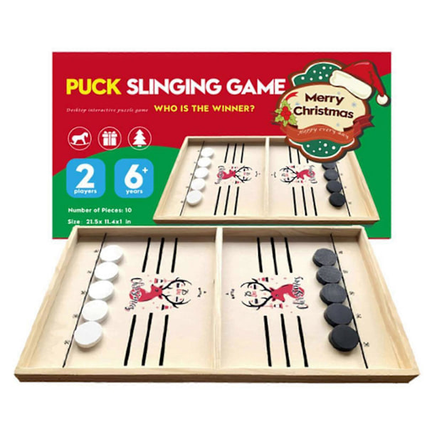 Bordhockeyspel med Puckar för Jul - Leksaker för Vuxna, Barn och Familj