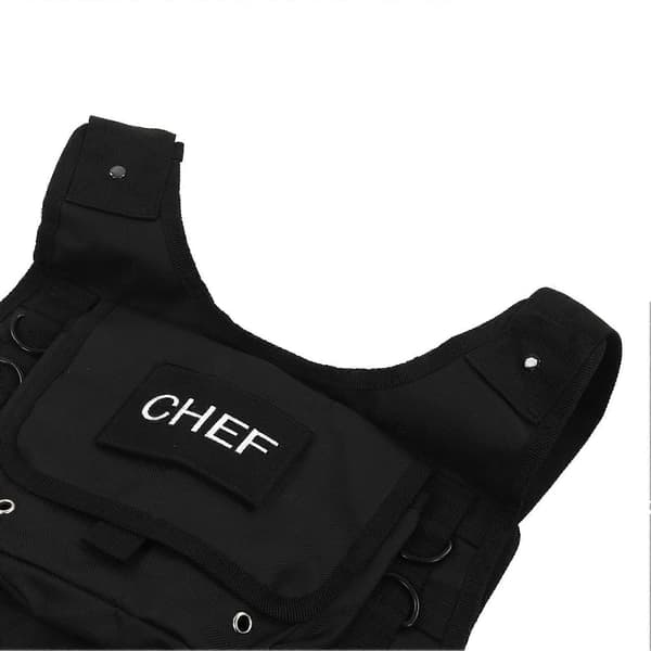 Molle Canvas Förkläde BBQ Grill Kock Förkläde Utomhus Camping Verktygsförkläde med Förvaringsfickor