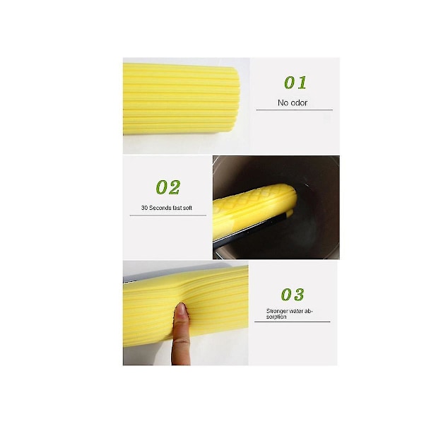 Mopp Roller Huvud Refill Svamp Refiller Rengöringsdynor Absorberande Ersättning Våtmoppning Kläder Tillbehör Suddgummi 4-pack