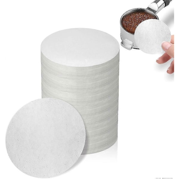 500 stk. Kaffepapirfilter for Espressomaskin, 58 mm Ubleket Espressofilter Puck Screen