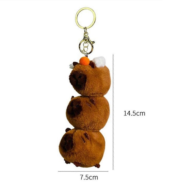 Capybara Plysj Nøkkelring Myk Nøkkelring Sjarm for Barn Voksne Høytidsgaver Stil A-FARGE: Stil C