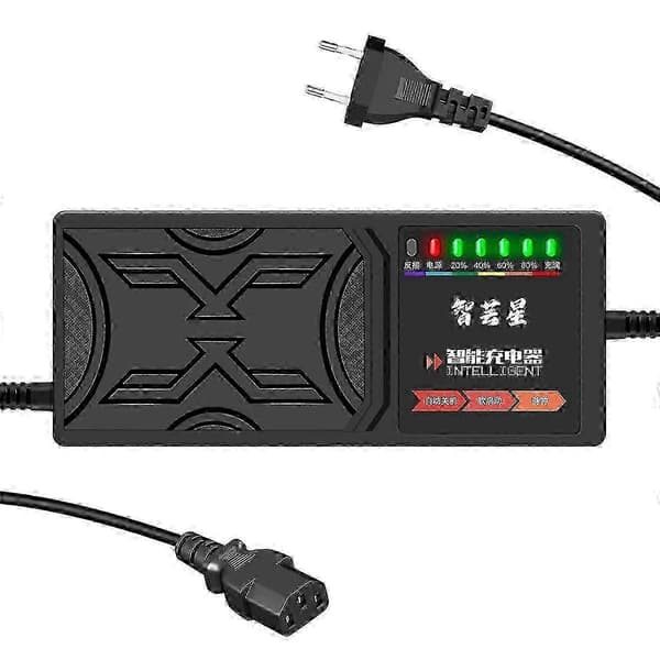 60V 20AH Elektrisk Kjøretøy Lader 7 Lysdisplay Strømdisplay Strømlekkasjebeskyttelse/Full Pul