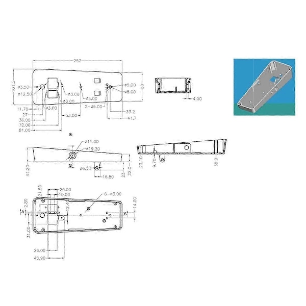Gitarr Effekter Pedal Hölje Fotkontroll Enkel Aluminiumlåda för Band DJ Gitarrälskare GEP-2 GEP2 jn