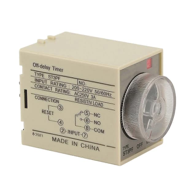 Justerbar Timer för Strömavbrottsfördröjning AC 200-220V ST3PF - 30S