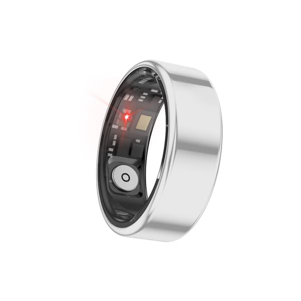 Smart Ring med 30 dagers batterilevetid, IP68 vanntett, pulsmåling, oksygenmåling i blodet og søvnovervåking Sølv 10