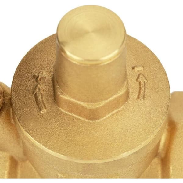 Trykregulator, DN25 Justerbar Messing Holdbar Vandtryksreducerende Regulator + Metrisk Kanal (1.6MPa)