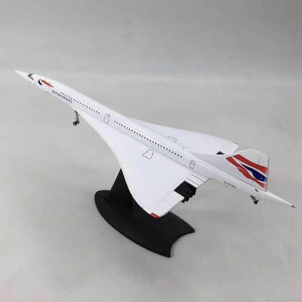 1/200 Concorde Supersonic Passasjerfly Air British Airways Modell for Statisk Visning Samling