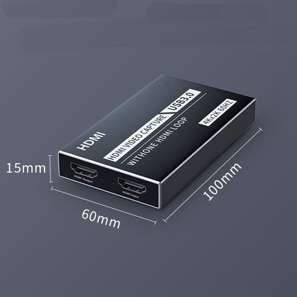 USB3.0 Video Capture Card 4K HDMI Game Live Streaming 60FPS Stöd YUY2 Kompatibel med Windows, MacOS, Linux