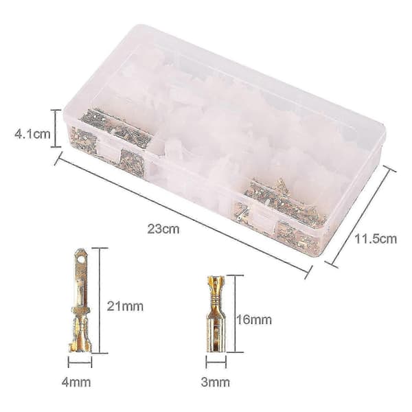 Bil 380 stk./sæt Elektrisk 2 3 4 6 Pin Han Hun Terminaler Kit