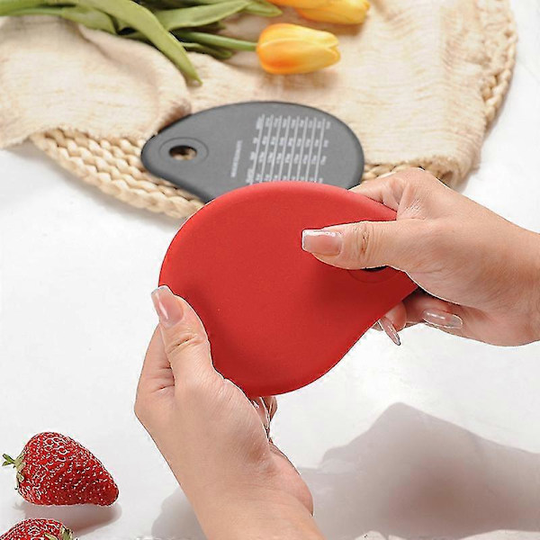 Sett med 2, Deigskrape Kutter Konditorhakker, Kraftig Rustfritt Stål Grillskrape med Målemerker for Matlaging Baking Grilling