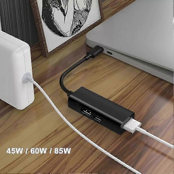 USB-C 3-i-1 MagSafe Adapter Type C til MagSafe 1/2 Konverter til Notebooks