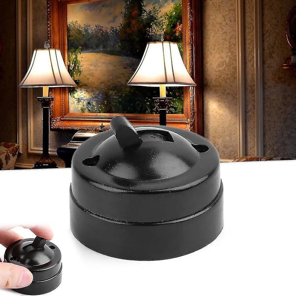 Retro Enkel-kontroll Bryter Overflatemontert Vegglampe Knapp Gammeldags