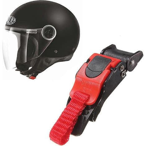 1. Universal quick release spænde til motorcykelhjelm, ATV og cykelhagerem.