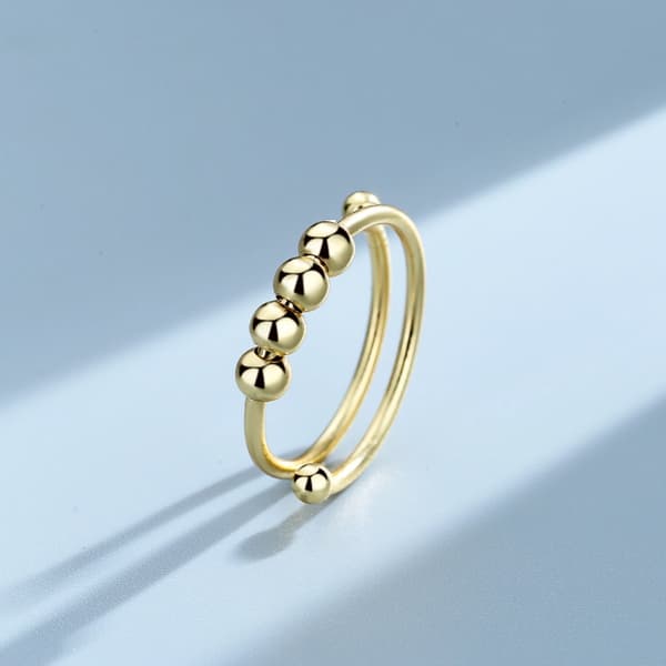 Anti-stressring justerbar kobber sølv guld