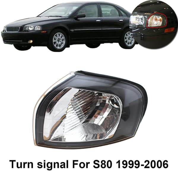 Tåkelys Hjørnelys Frontlykt Markeringslys Blinklys Front Side Lys For S80 1999-2006 30698427 306
