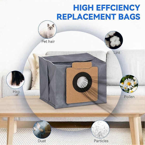 Ersättningstillbehörssats för X10 Pro Omni Robotdammsugare: Moppduk, Dammpåse, Rullborste, F