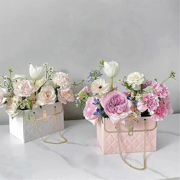 16 st Blomlåda Ros Förpackningslåda Alla hjärtans dag Födelsedagspresenter Omslagspapper Väska Presentförpackning, B