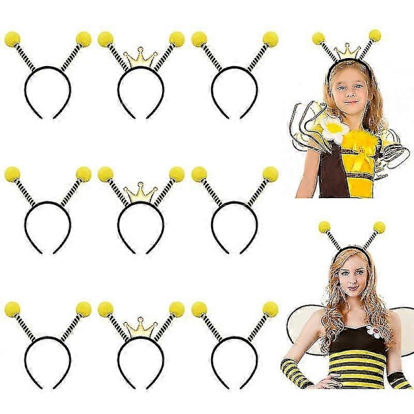 9 kpl Mehiläisen Hiusholkkeja Ainutlaatuisia Henkilökohtaisia Mukavia Juhla-Pääpantoja Hiusholkkeja Mehiläisen Pääpantoja Cosplay-Esityksiin