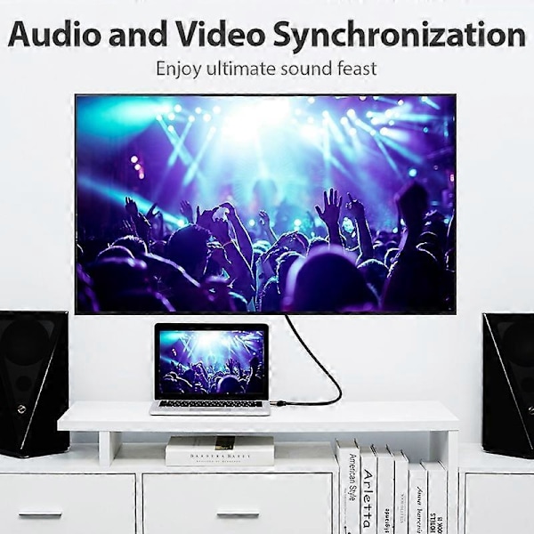 Typ A VENTION VAA-B05-B800 8m 4K 30Hz HDMI Hane till Hane Kabel HD Nylonflätad Sladd