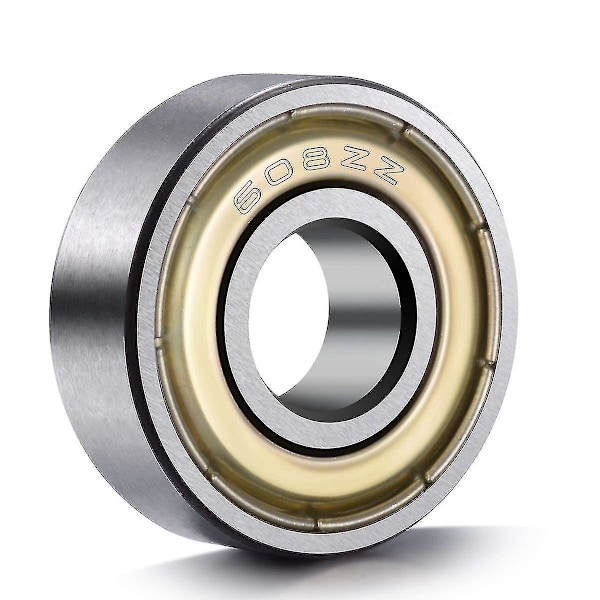 20 st 608 Zz Kullager, 608zz Metall Dubbelskärmade Miniatyr Djupgående Skateboard 3D-skrivare Kullager