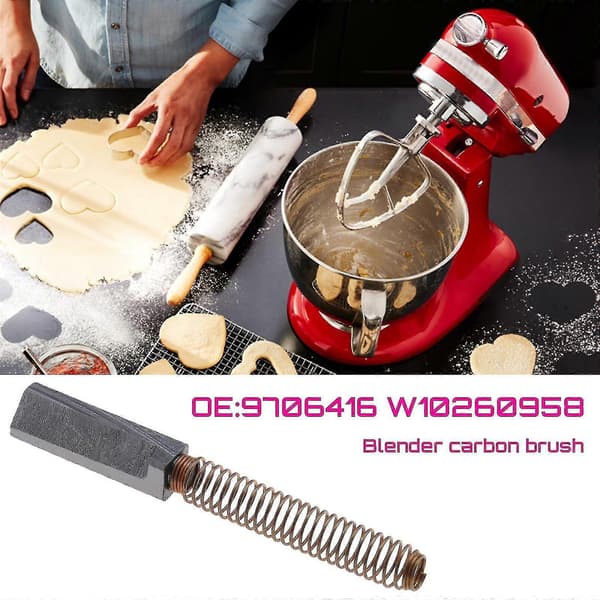 Motor Kolborste för KitchenAid Stativmixer 5ksm90 K45 5kpm5 (grå) (2 st)