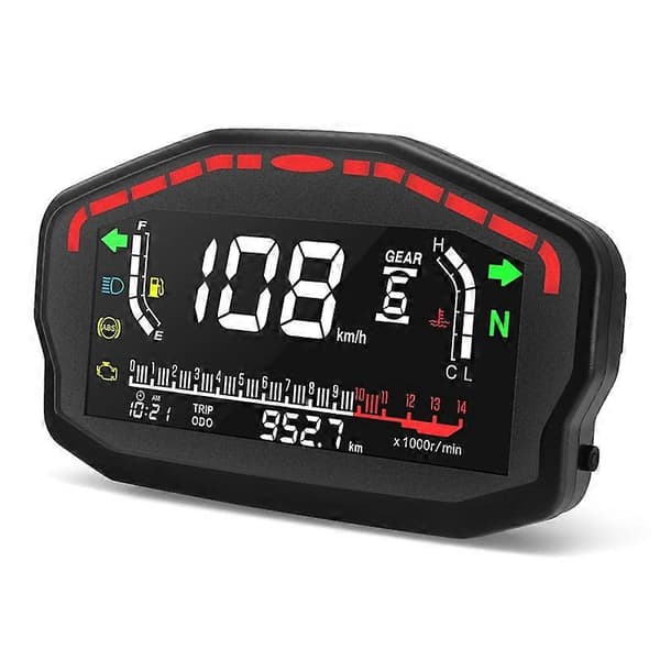 Motorcykel Digital Dash Digital Panel Universal LED LCD Speedometer Odometer 1,2,4 Cylindre