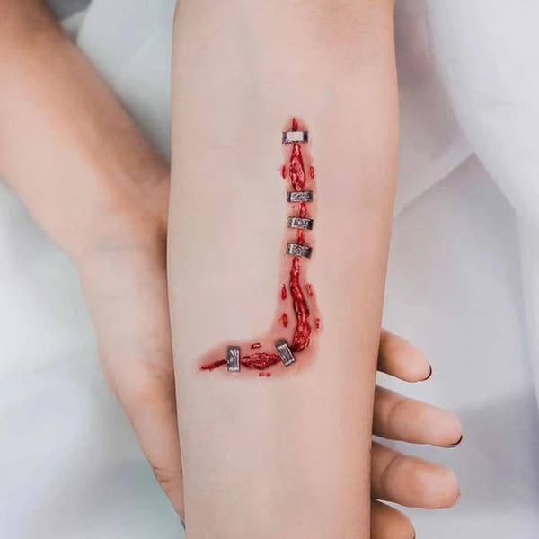 Midlertidige tatoveringer til Halloween 10 ark MultiColor