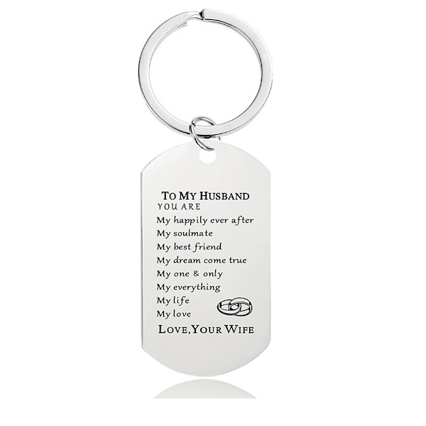 Personalized Engraved Stainless Steel Keychain