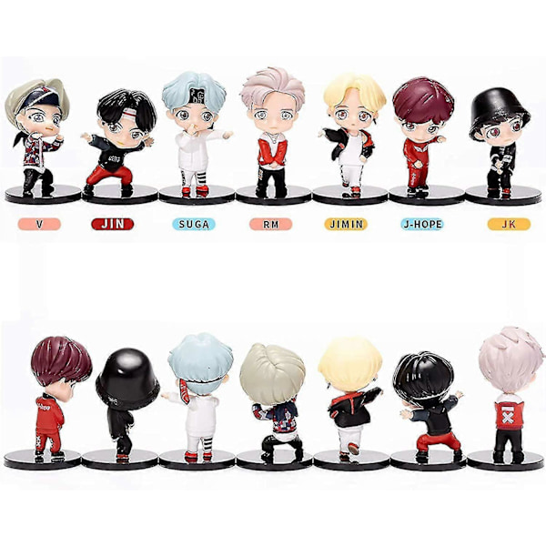 7 stk. Bts Kaketopper Ding Posit Figurer Sett Med Act Leker Kaketopper For Bts - - #YoGu