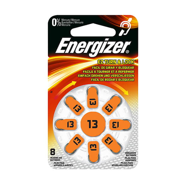Høreapparatbatteri Sinkluft 13 TL8 8-pakning