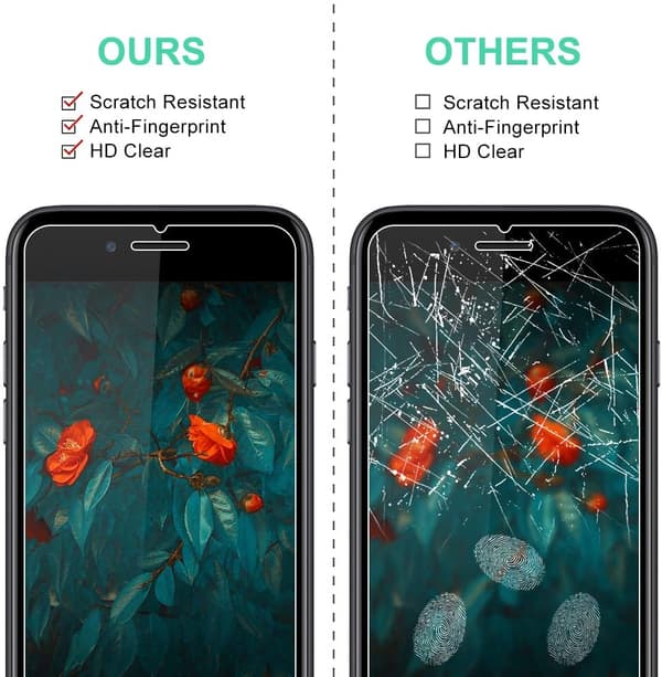 Näytönsuoja iPhone SE (2020 & 2022) Karkaistu lasi 2-pakkaus