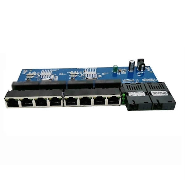 3 kpl 10/100/1000M Gigabit Ethernet -kytkin kuituoptinen mediakonvertteri PCBA 8 RJ45 UTP ja 2 SC Fi